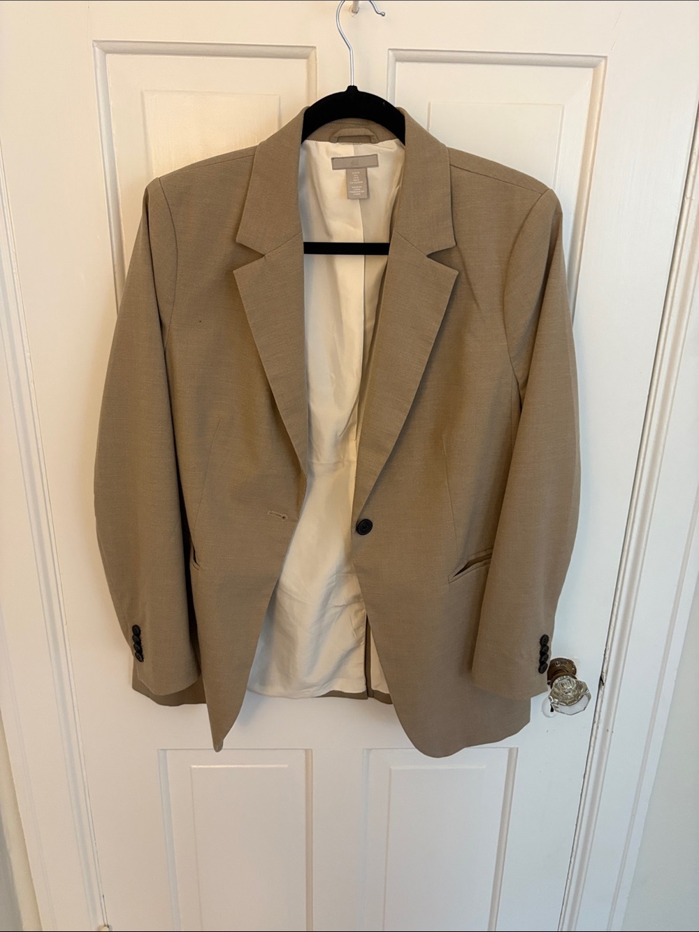 H&M Light Tan Men's Single-Button Blazer